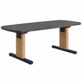 Mesa de comedor de mármol y madera 180x90x75 cm