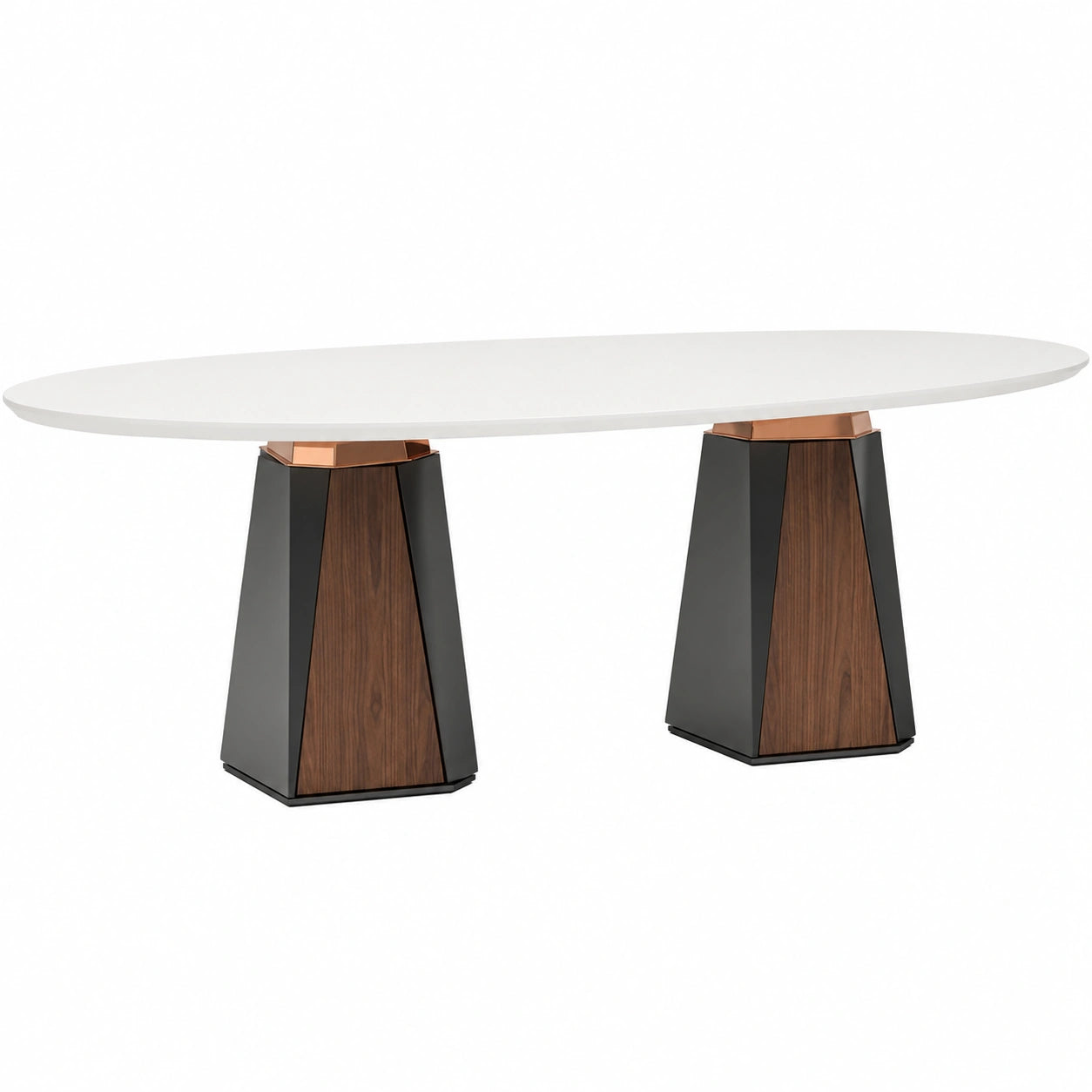 Mesa de comedor de mármol y madera 200x100x75 cm