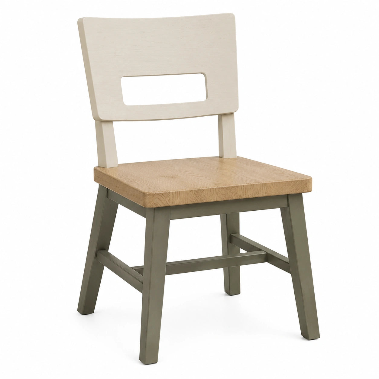 Silla de Madera con Respaldo Beige 45x45x85cm