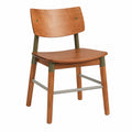Silla de Madera y Metal Marrón