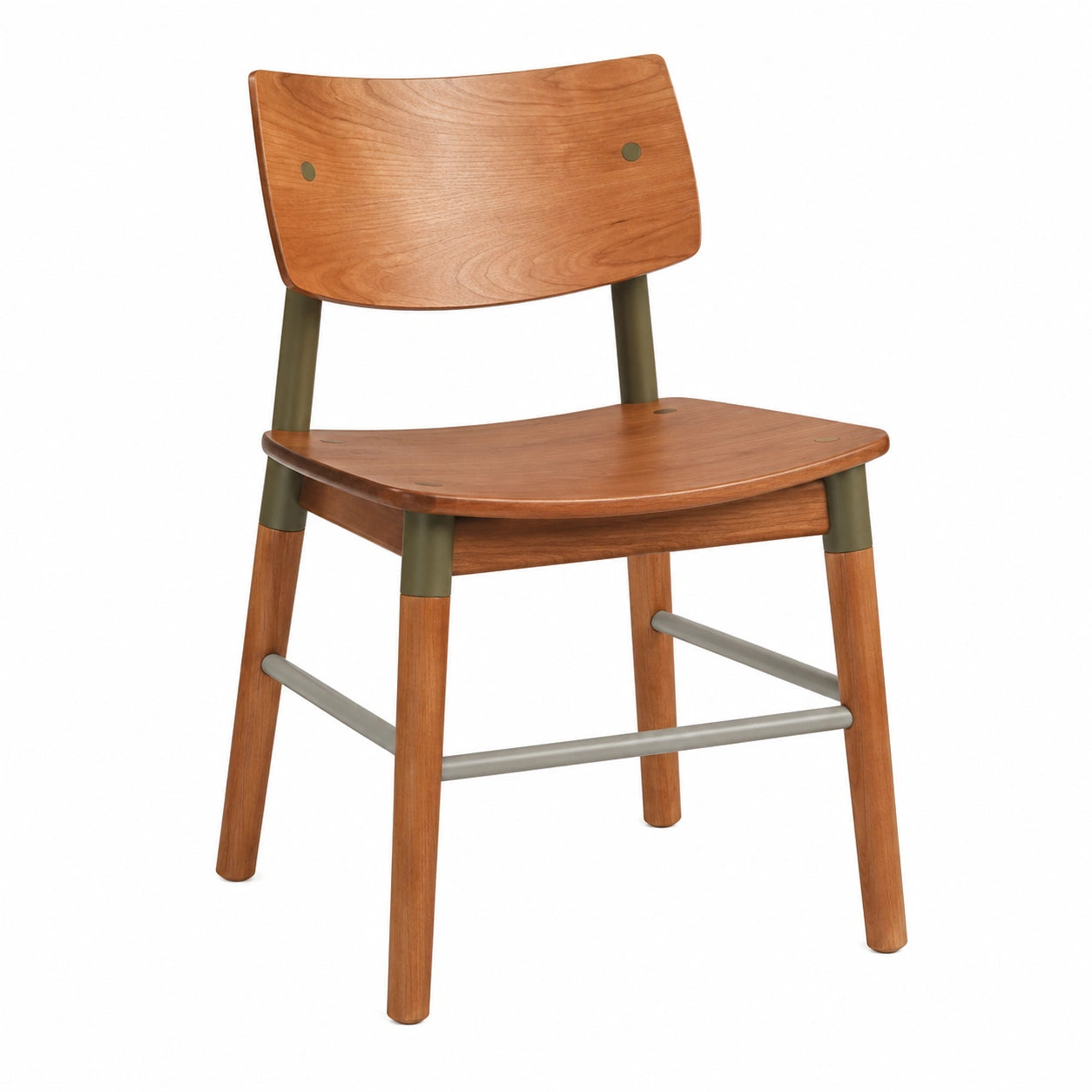 Silla de Madera y Metal Marrón
