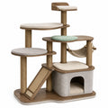 Árbol para Gatos de Madera y Yute con Plataforma Multinivel