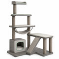 Árbol de Gato de Madera y Sisal con Hamaca