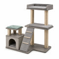 Árbol para Gatos de Madera con Rascadores y Plataforma de Cojines