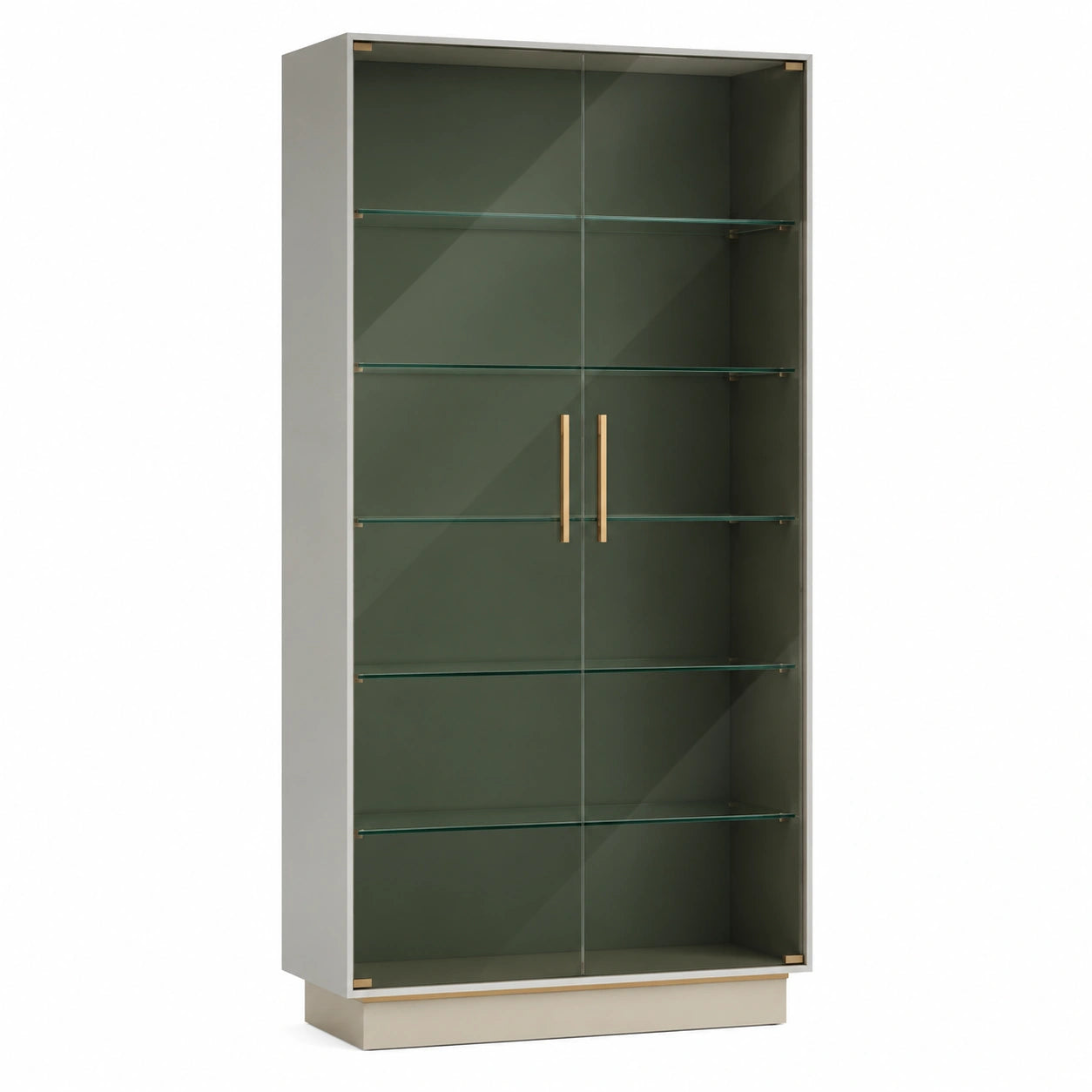 Vitrina de Metal con Puertas de Vidrio de Seguridad Verde 180 cm