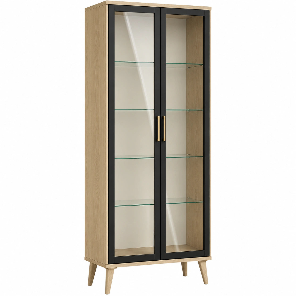 Vitrina de Madera y Vidrio Templado