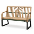 Banco de Roble y Acero para Uso Exterior 120x60x85 cm