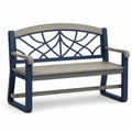 Banco de Jardín de Madera y Metal Azul/Gris