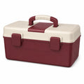 Caja de herramientas de plástico con asa 40 cm Burdeos/Beige