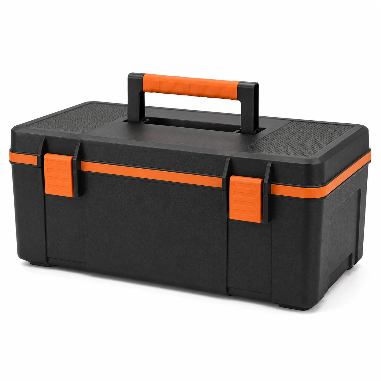 Caja de herramientas de plástico Polipropileno Negro y Naranja 45x25x22 cm