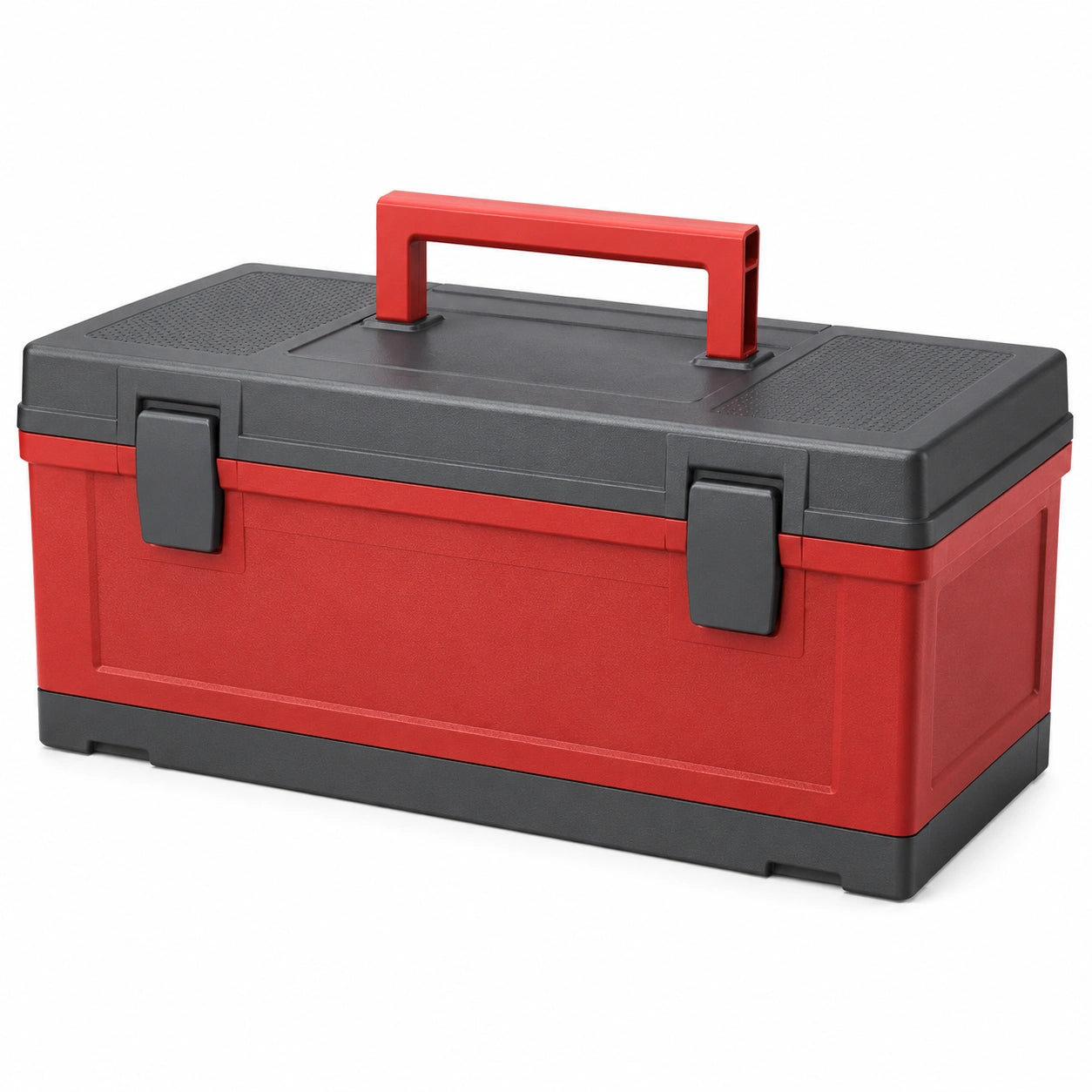 Caja de herramientas de plástico ABS roja y negra