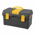 Caja de herramientas de plástico Negro y Amarillo con asa