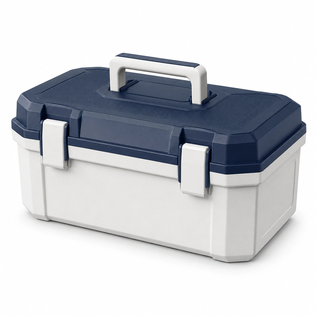 Caja de herramientas de plástico Azul y Blanco polipropileno 40cm x 20cm x 18cm