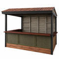 Cabina de Madera y Acero con Techo de PVC 250x150x230 cm