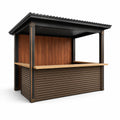 Puesto de Madera y Acero Galvanizado para Exterior 300x200x250cm