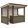 Puesto de Bar para Exterior de Madera y Metal 244x122x244 cm